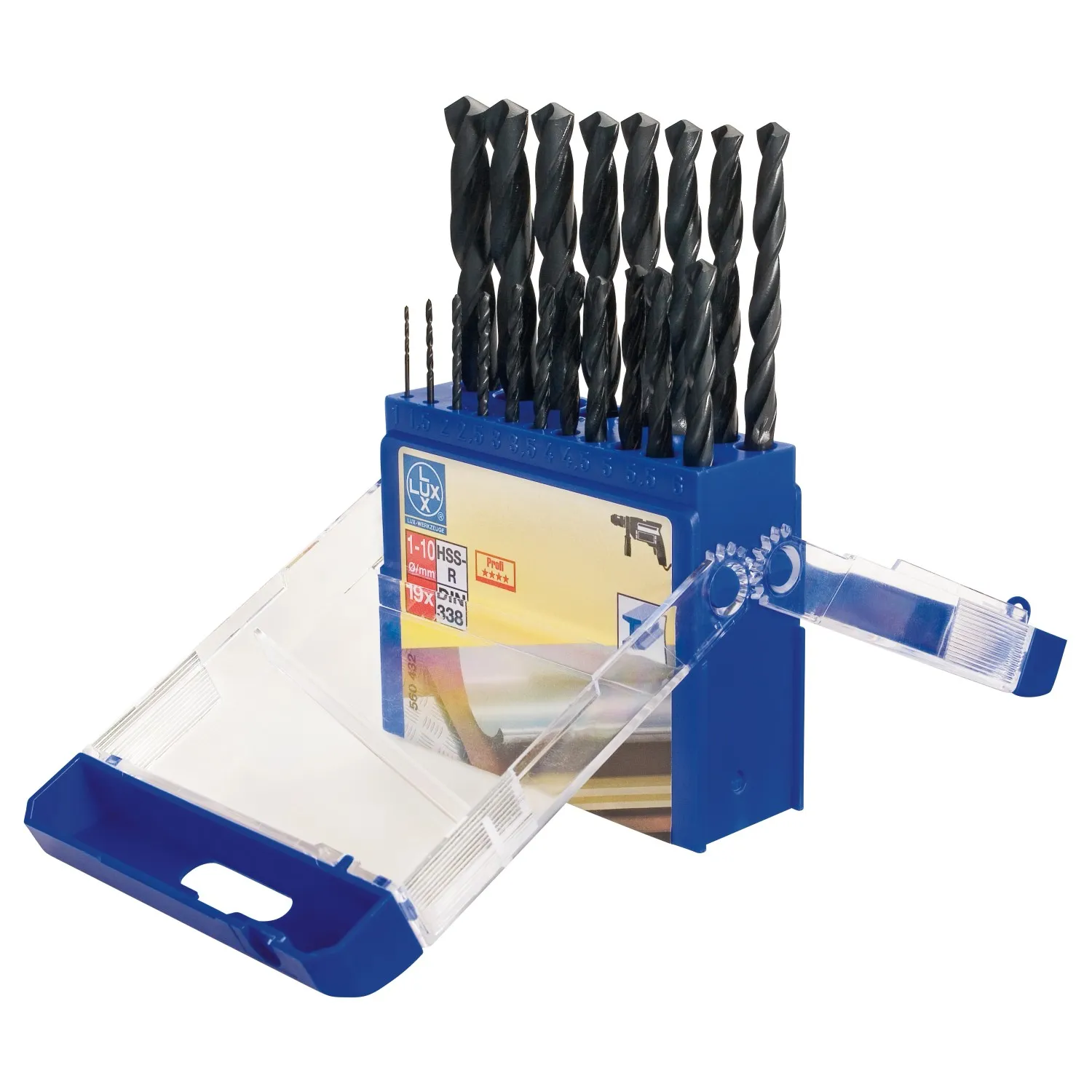 LUX set punte per metallo 1 mm - 10 mm 19 pz