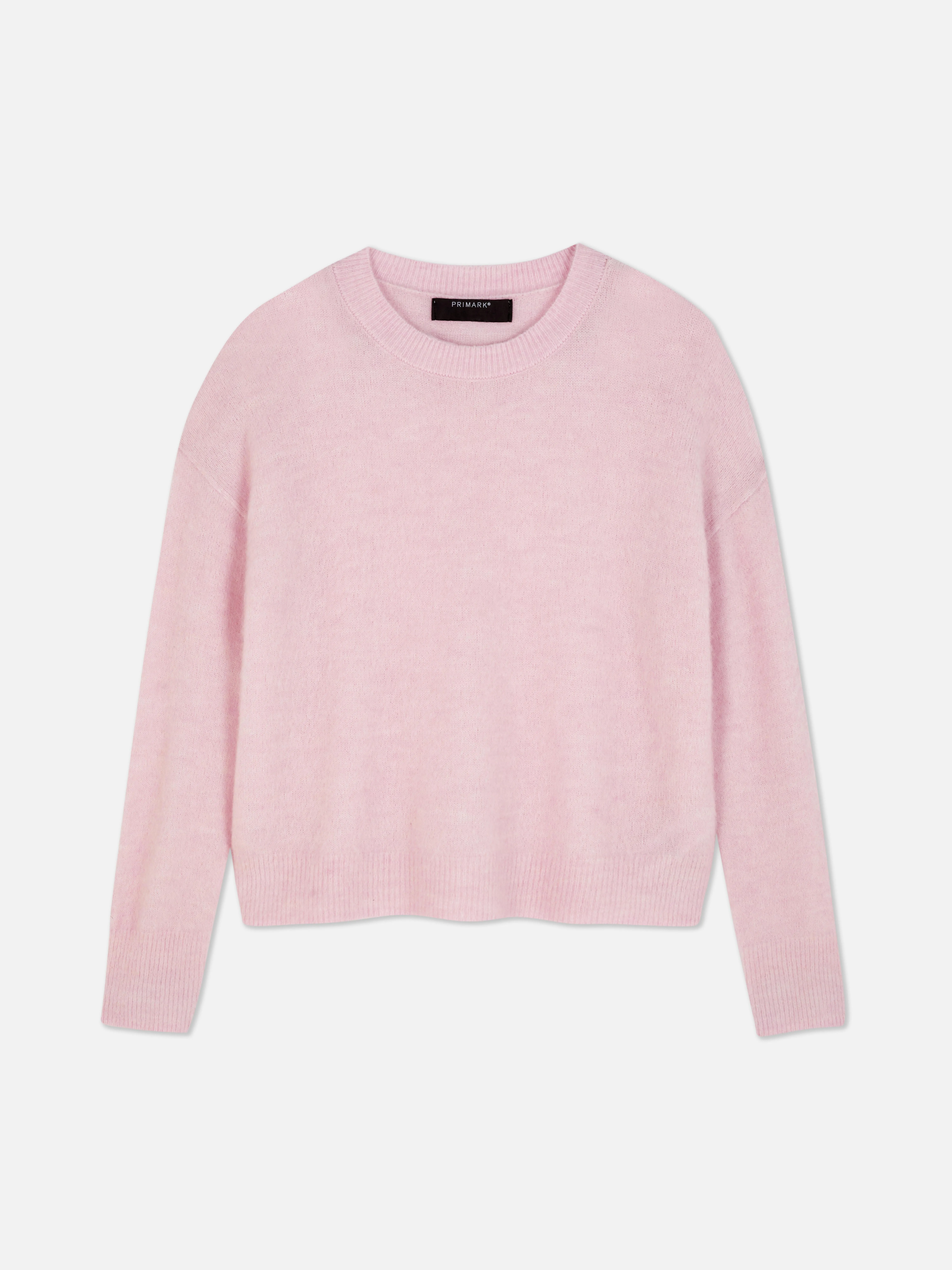 Maglia girocollo in filato spazzolato