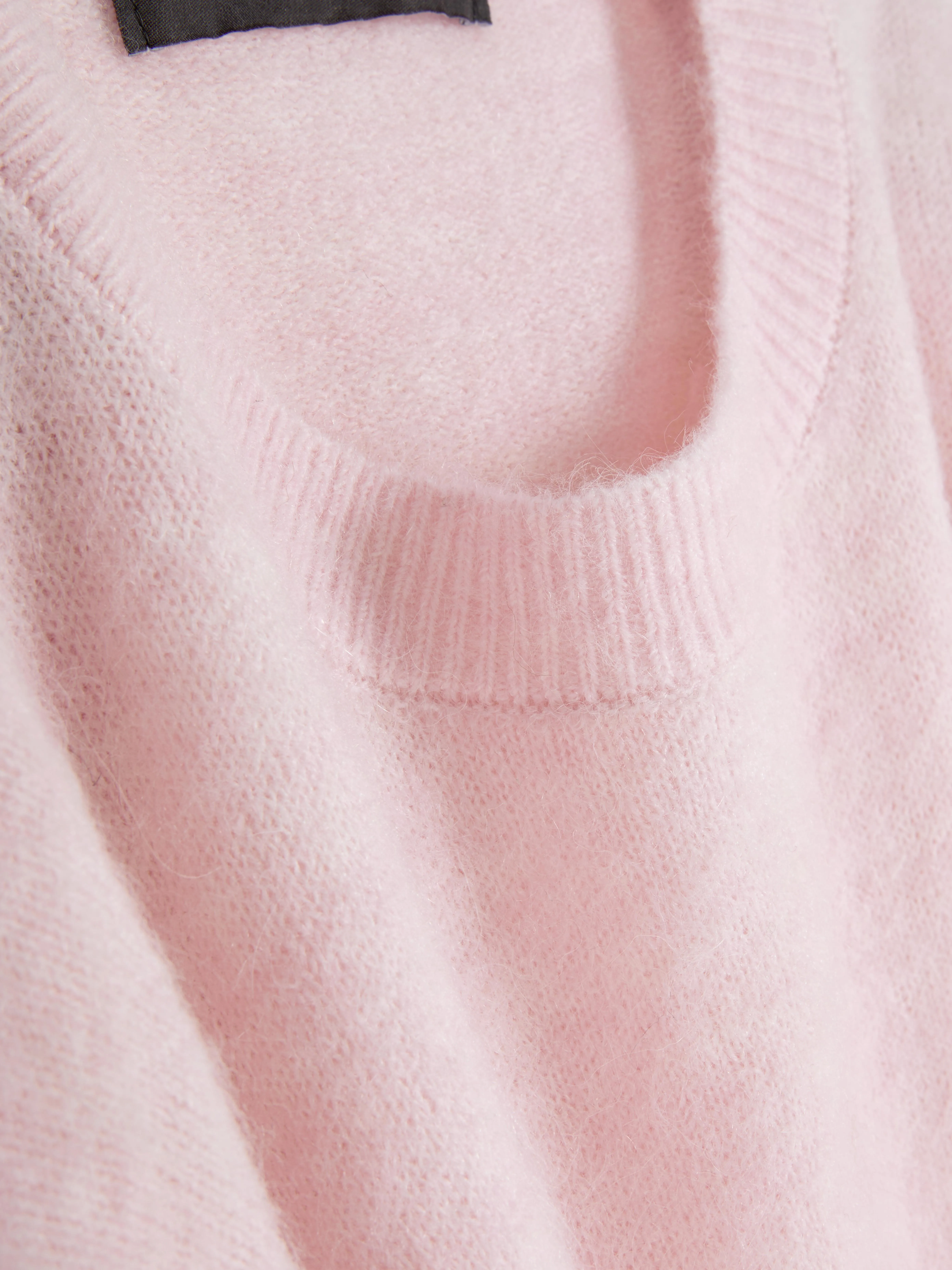 Maglia girocollo in filato spazzolato