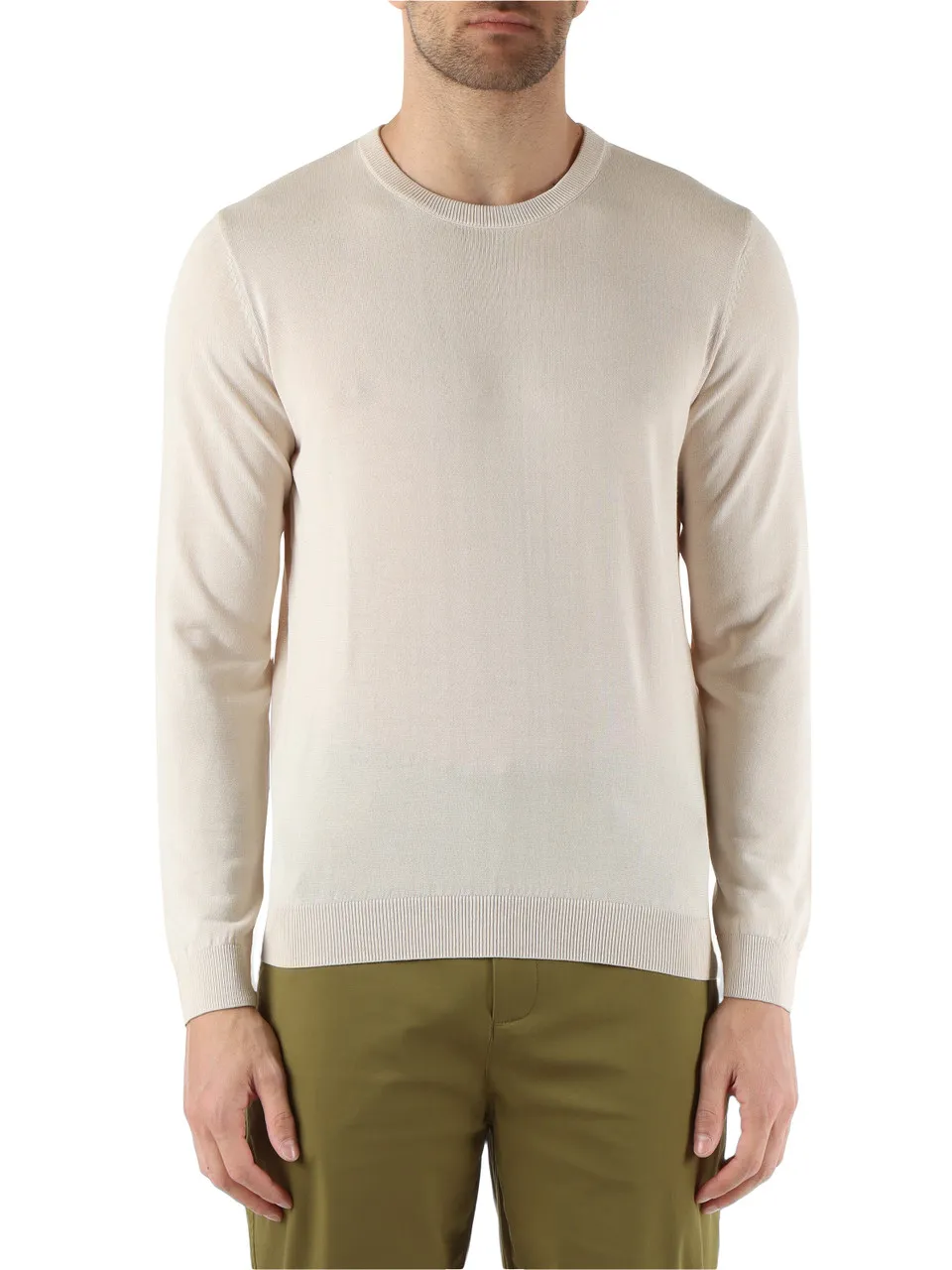 Maglia slim fit in cotone e viscosa