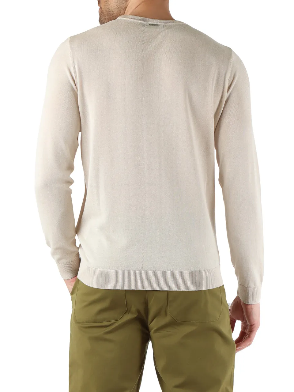Maglia slim fit in cotone e viscosa