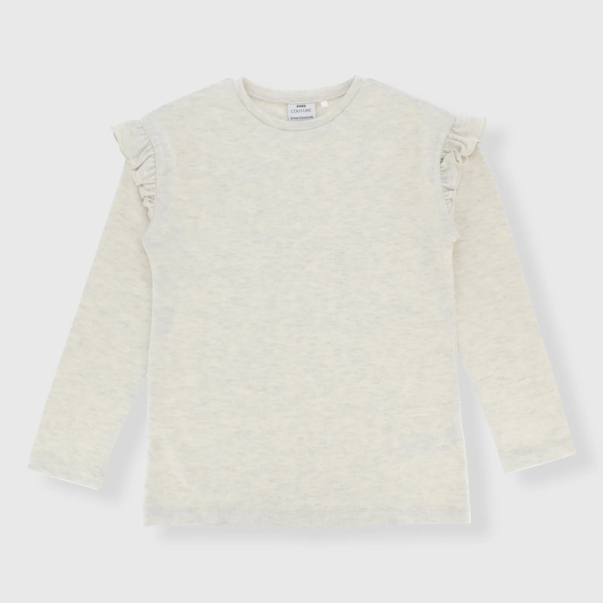 Maglietta soft touch da bambina, BIANCO            