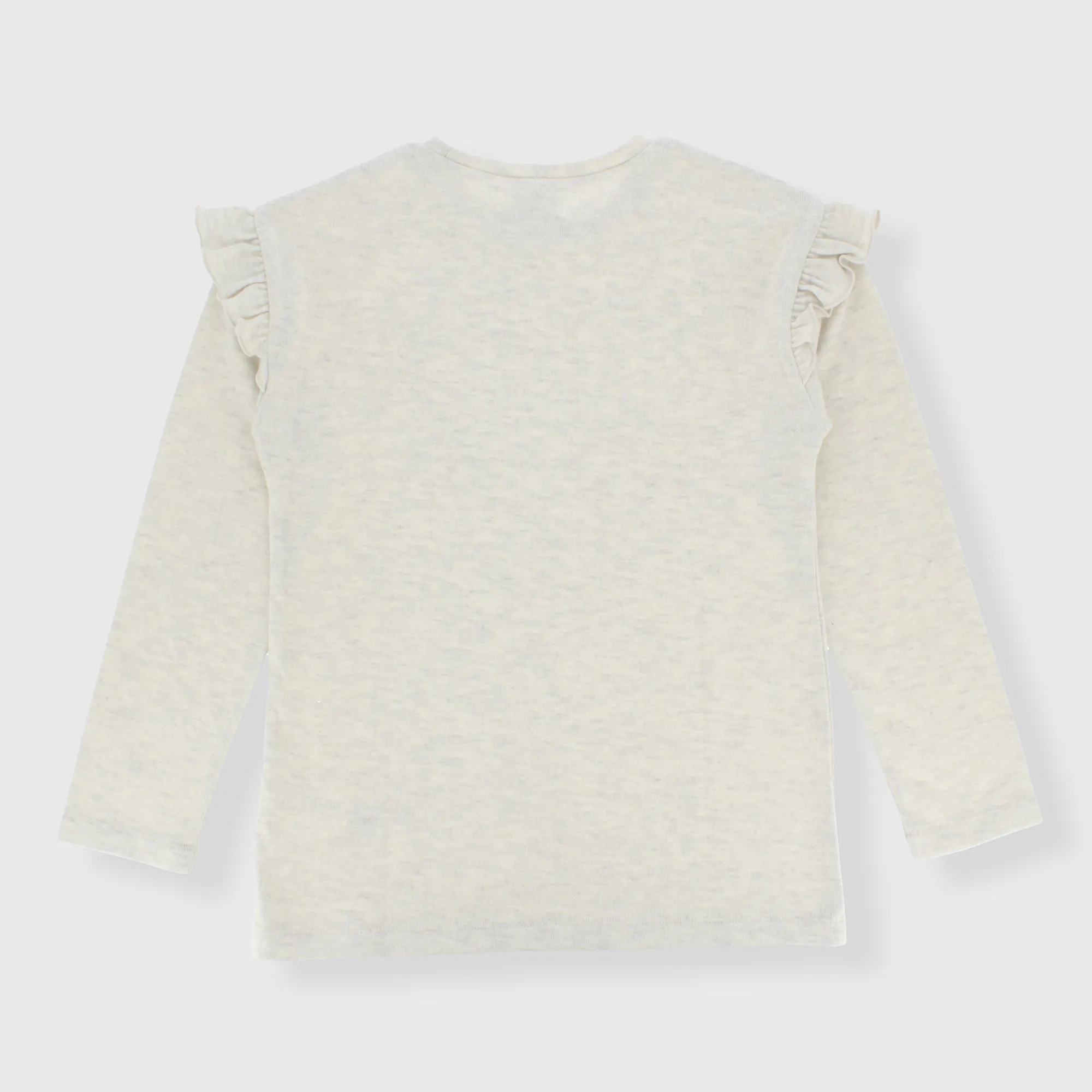 Maglietta soft touch da bambina, BIANCO            
