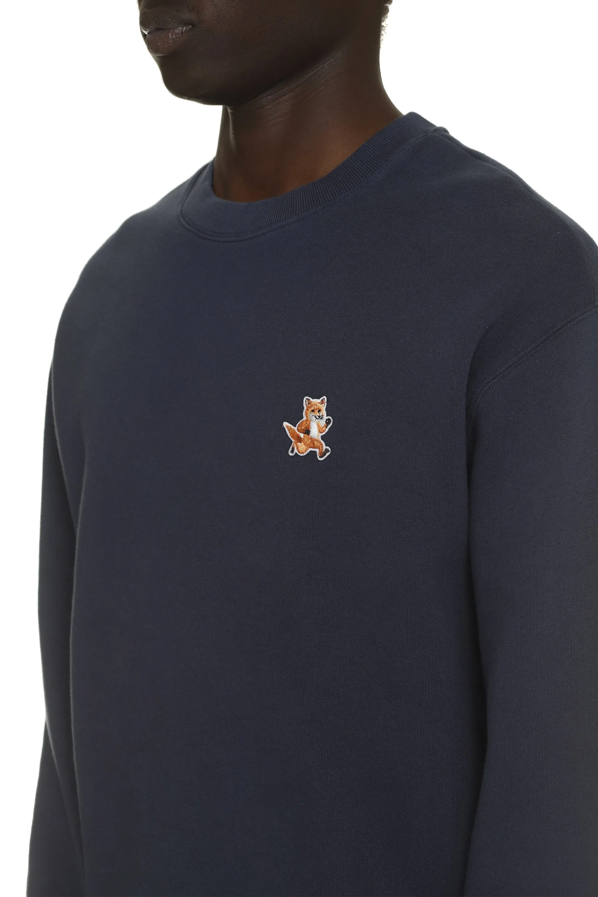 Maison Kitsuné Felpa girocollo in cotone