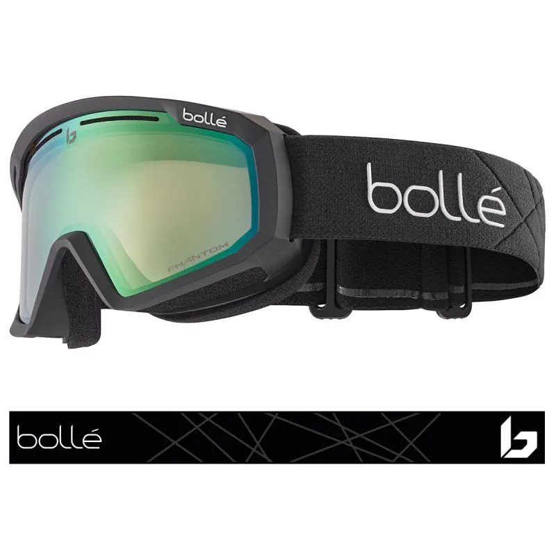 Maschera da sci Bollé Y7 OTG (nero opaco - verde fantasma smeraldo - fotocromatico)