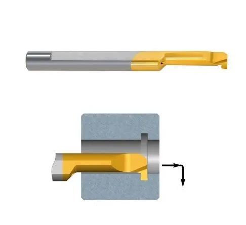 MGL7B1.5L30BMK Micro Bareno sinistro per scanalatura Tiny Tools Carmex in metallo duro BMK, fantina mobile
