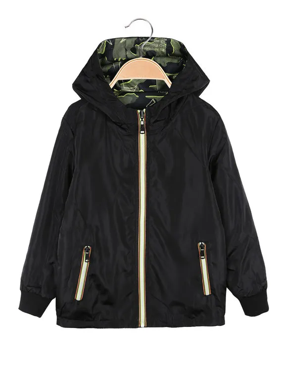 Mr Jek Veste légère à capuche réversible pour garçon