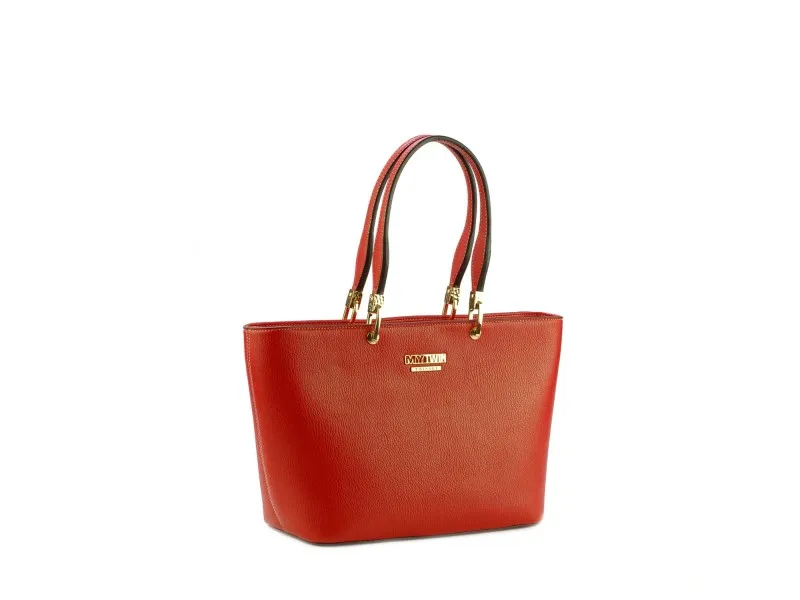 MYTWIN BORSA SHOPPING ANELLI IN ECOPELLE VS7752