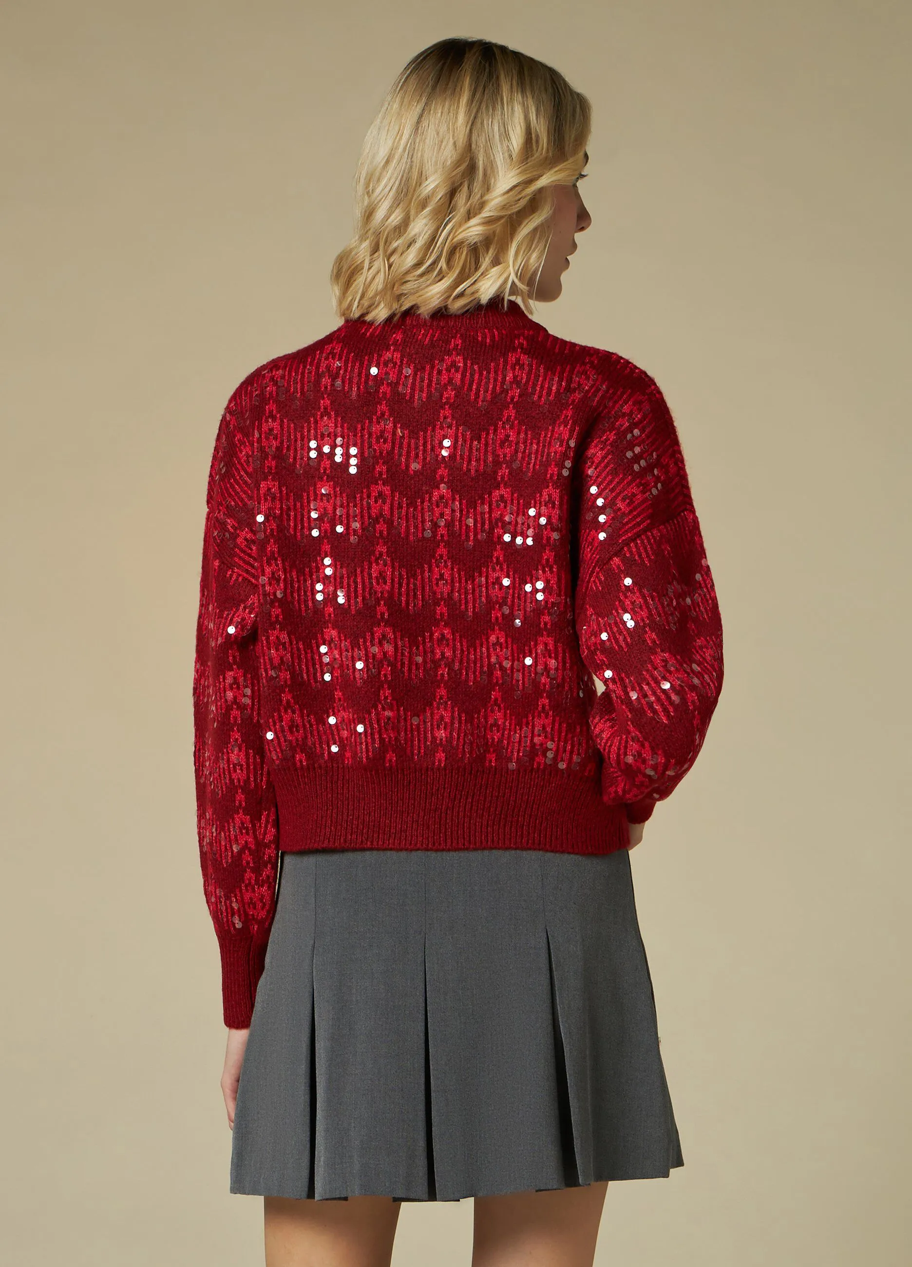 NICE & CHIC  Tricot misto lana con paillettes donna