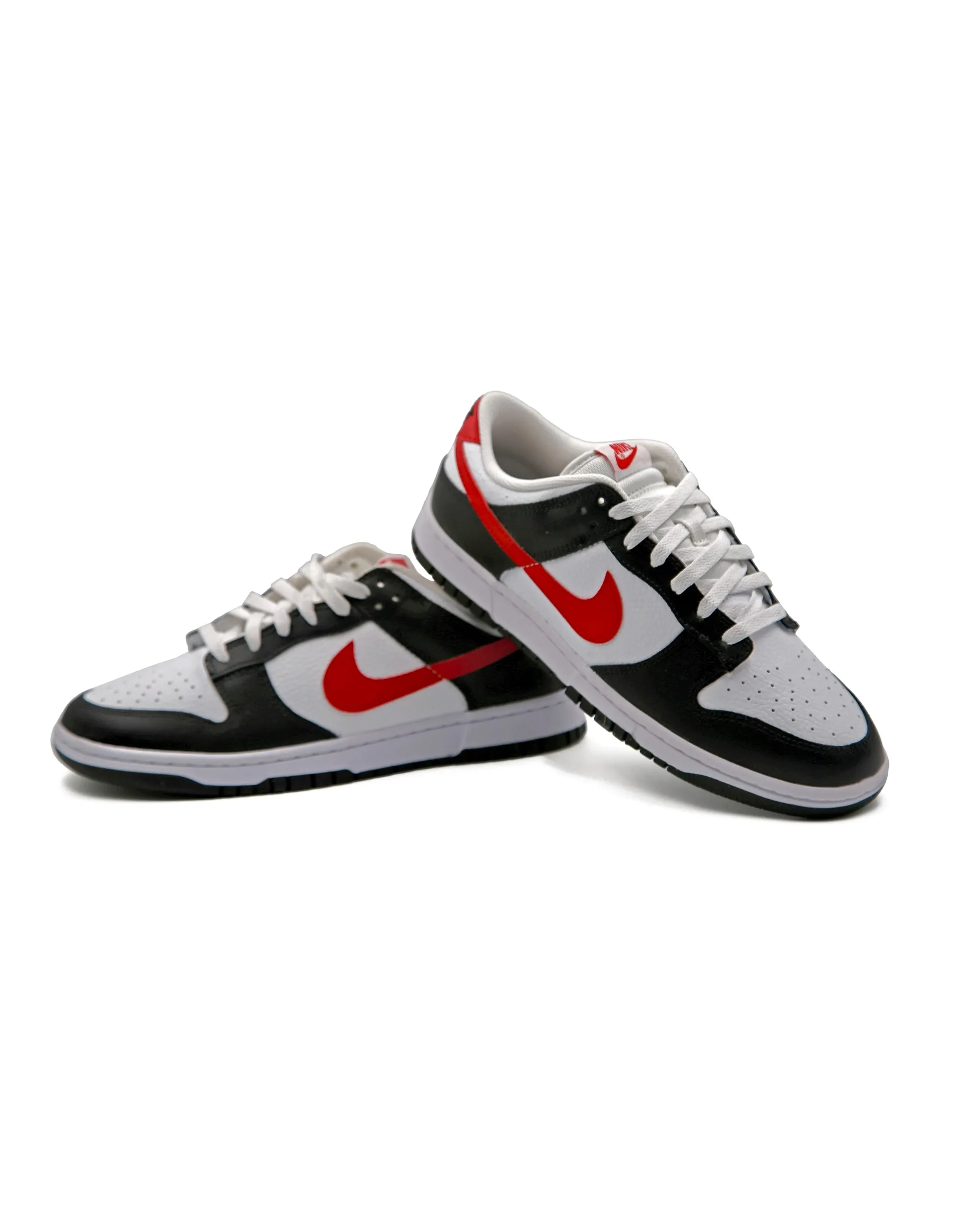 Nike dunk low retro red swoosh panda  