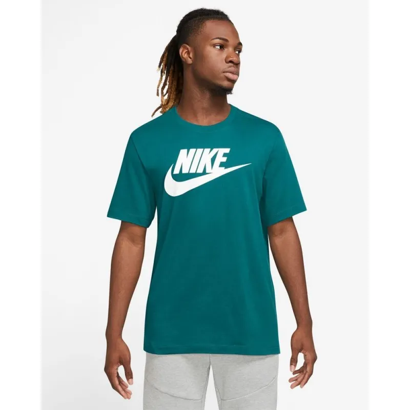 Nike M Nsw Tee Icon Futura T-Shirt M/M Verde Smeraldo Logo Bia Uomo