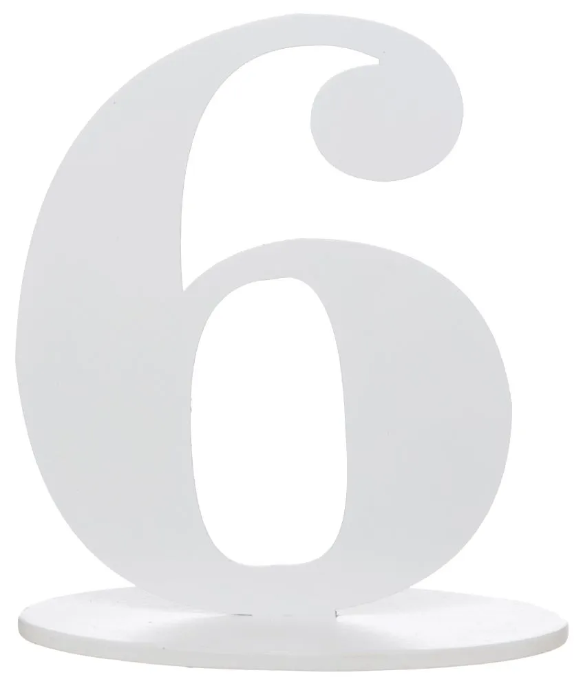 Numero 6 tavolo 17 cm