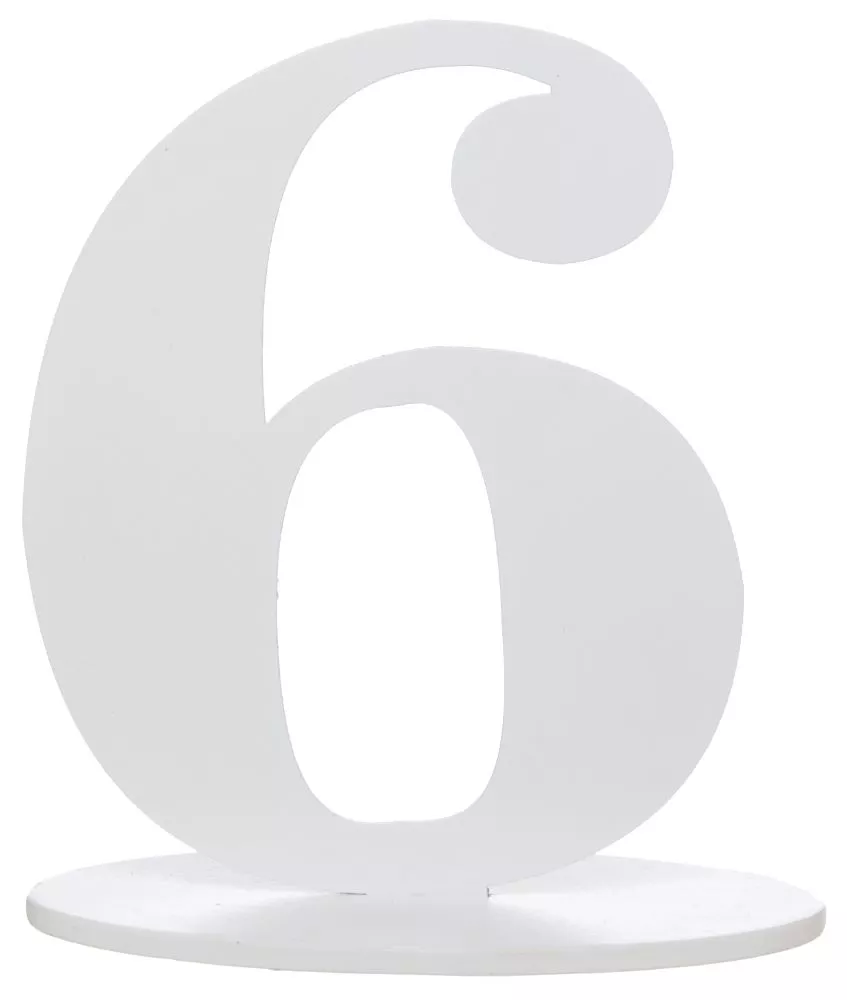 Numero 6 tavolo 17 cm