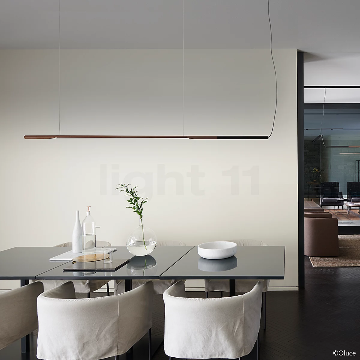 Oluce Ilo Lampada a sospensione LED orizzontale