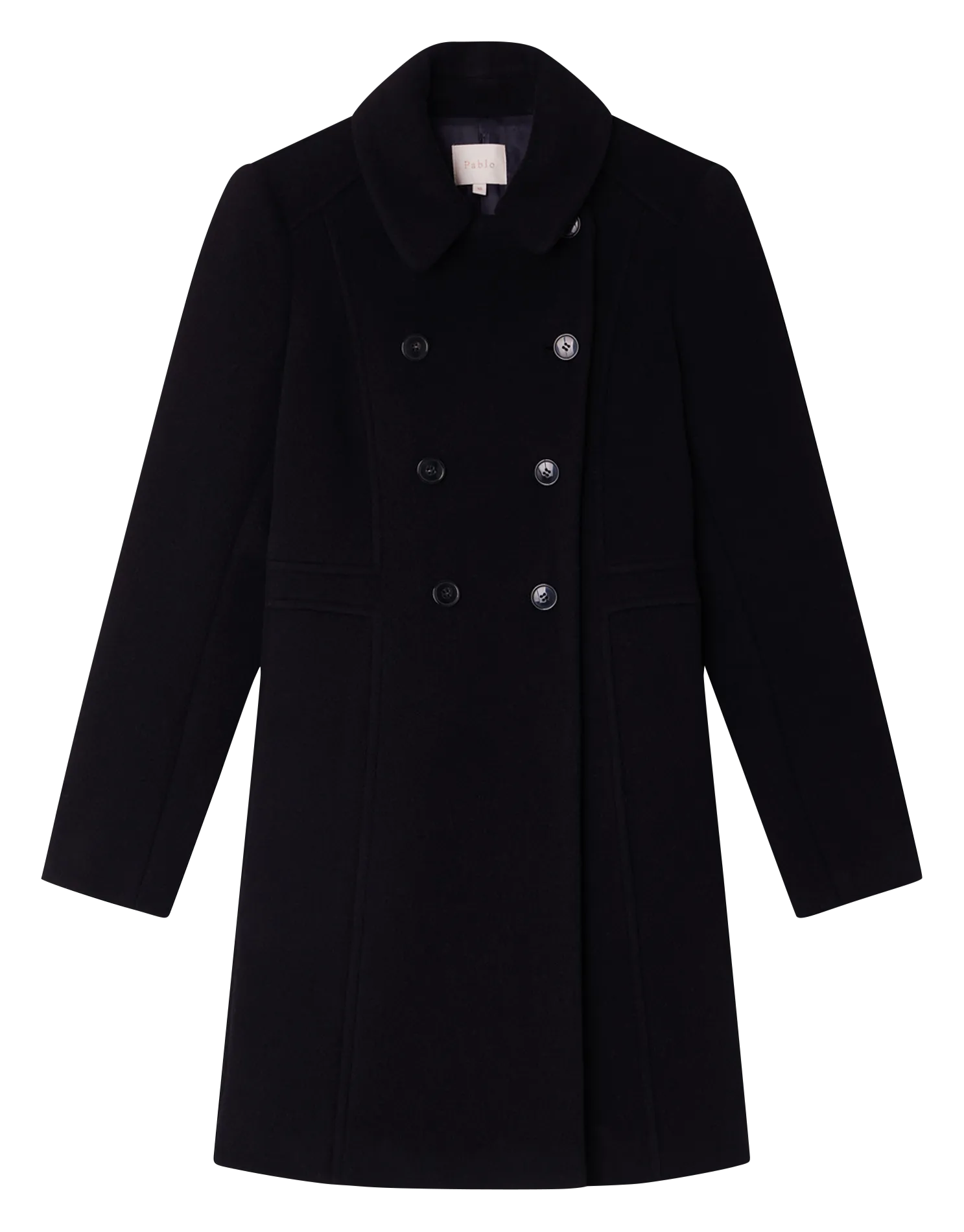  PABLO   LIORA - Cappotto collo classico in lana | Nero