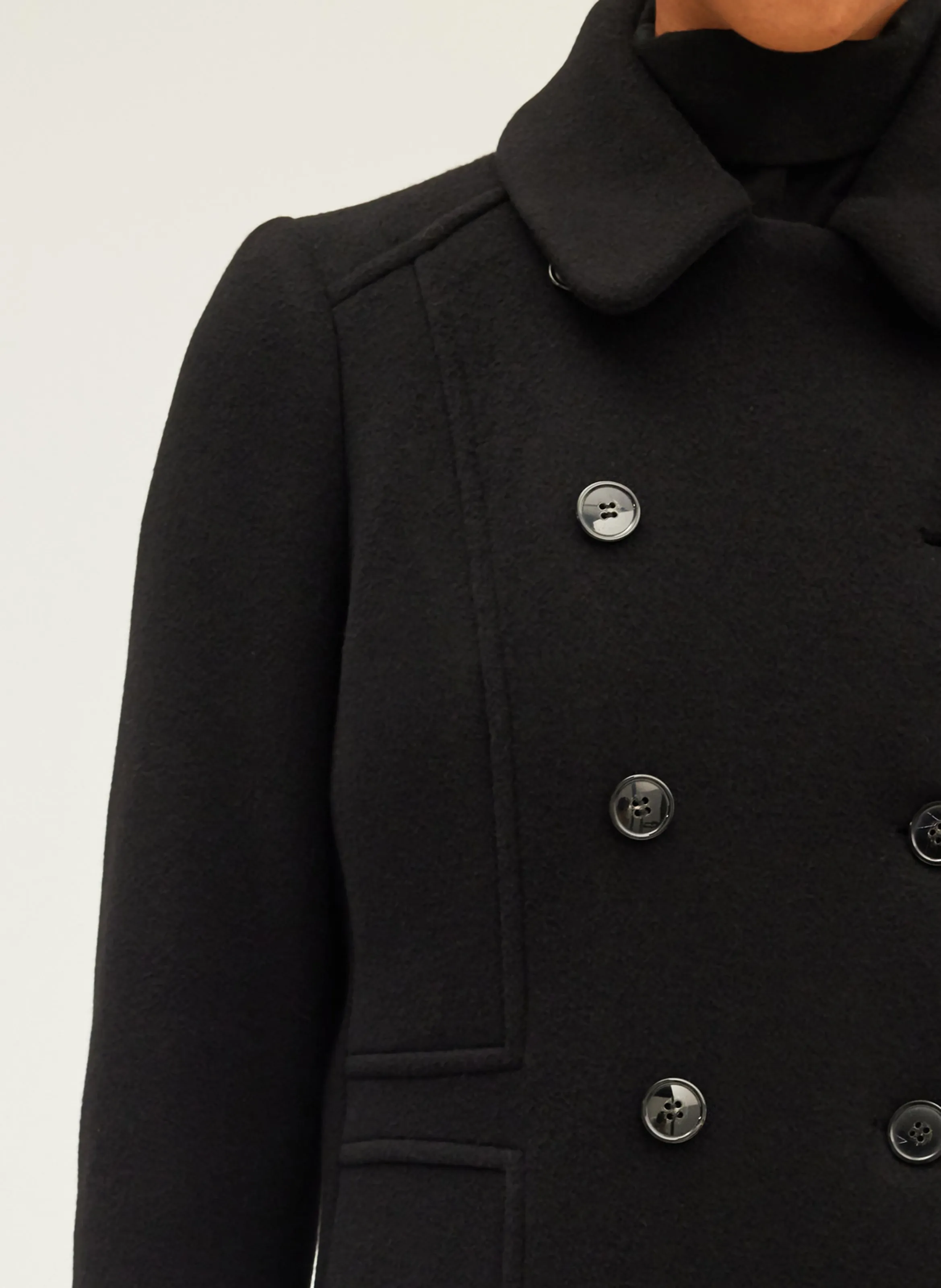  PABLO   LIORA - Cappotto collo classico in lana | Nero