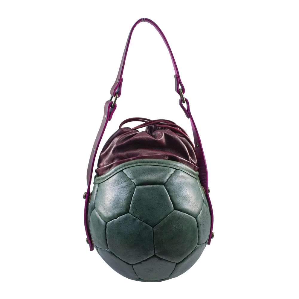 PangaeA - PangaeA Prima Pelle Bag - Verde Bordeaux - Modello Originale - Borsa Casual Artigianale in Pelle