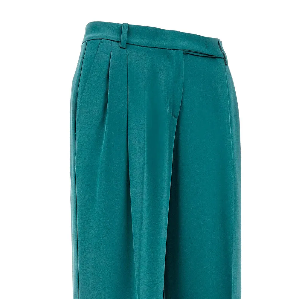 Pantalone a gamba ampia in satin