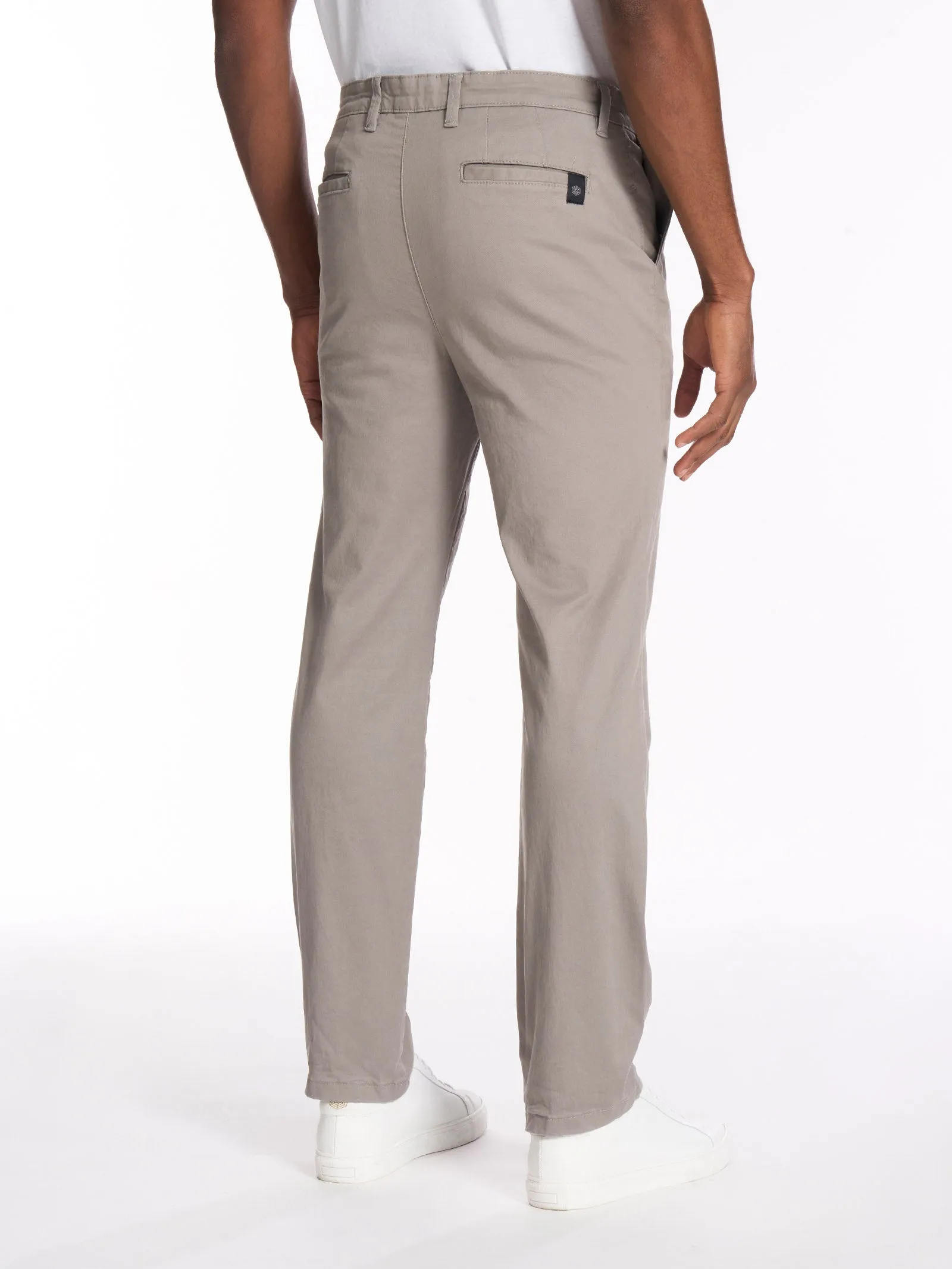 Pantalone chino in Twill di cotone elasticizzato - Pietra