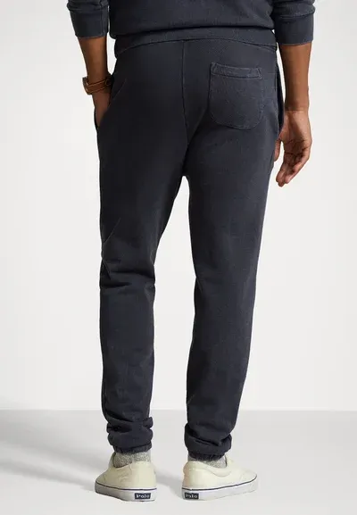 PANTALONE IN FELPA NERO DI COTONE