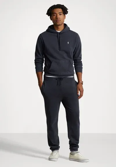 PANTALONE IN FELPA NERO DI COTONE