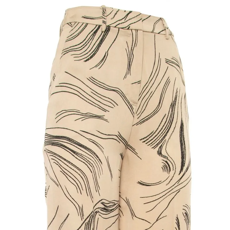 Pantalone stampato a gamba larga 