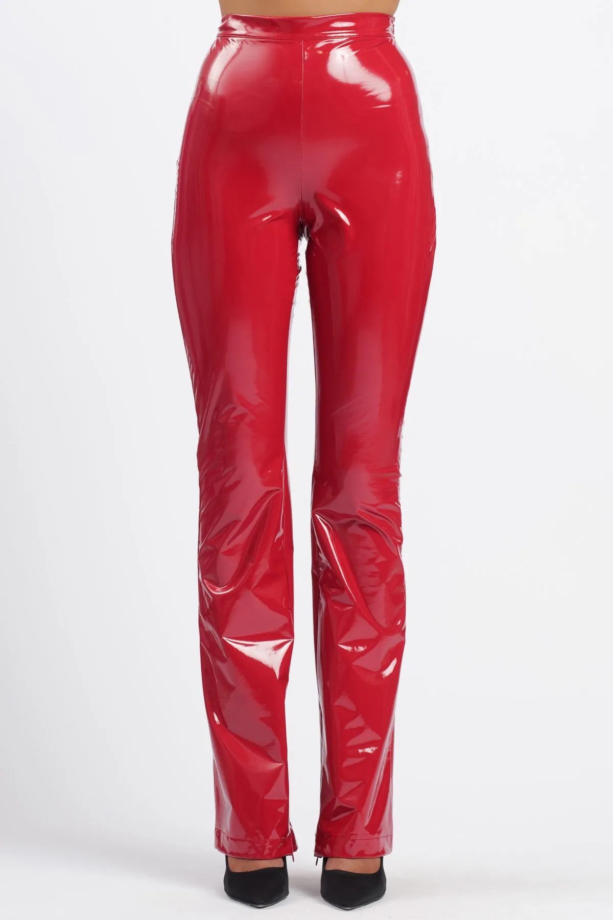 Pantalone Vinyl Skin Rosso-