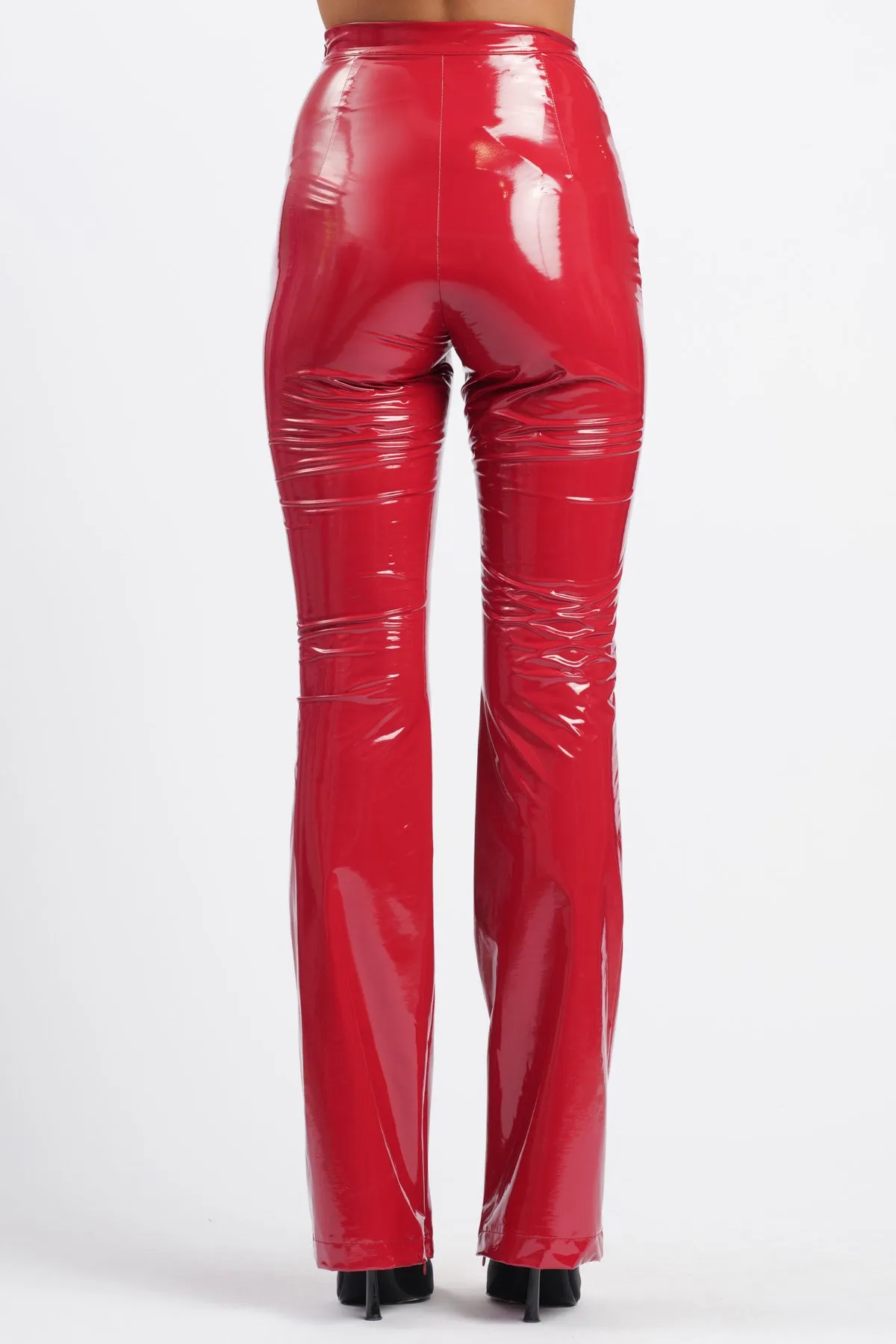 Pantalone Vinyl Skin Rosso-