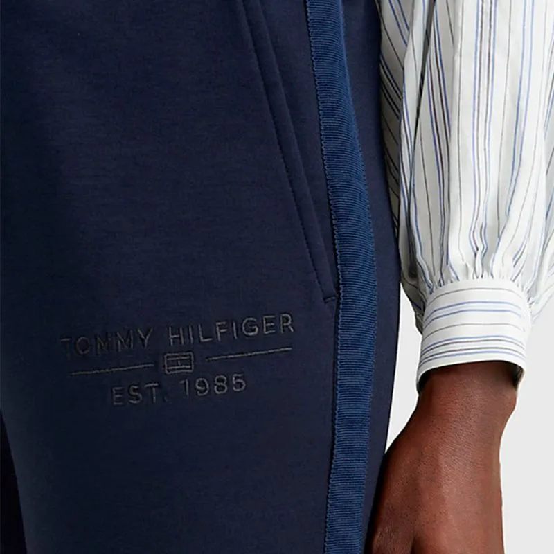 Pantaloni affusolati blu navy 