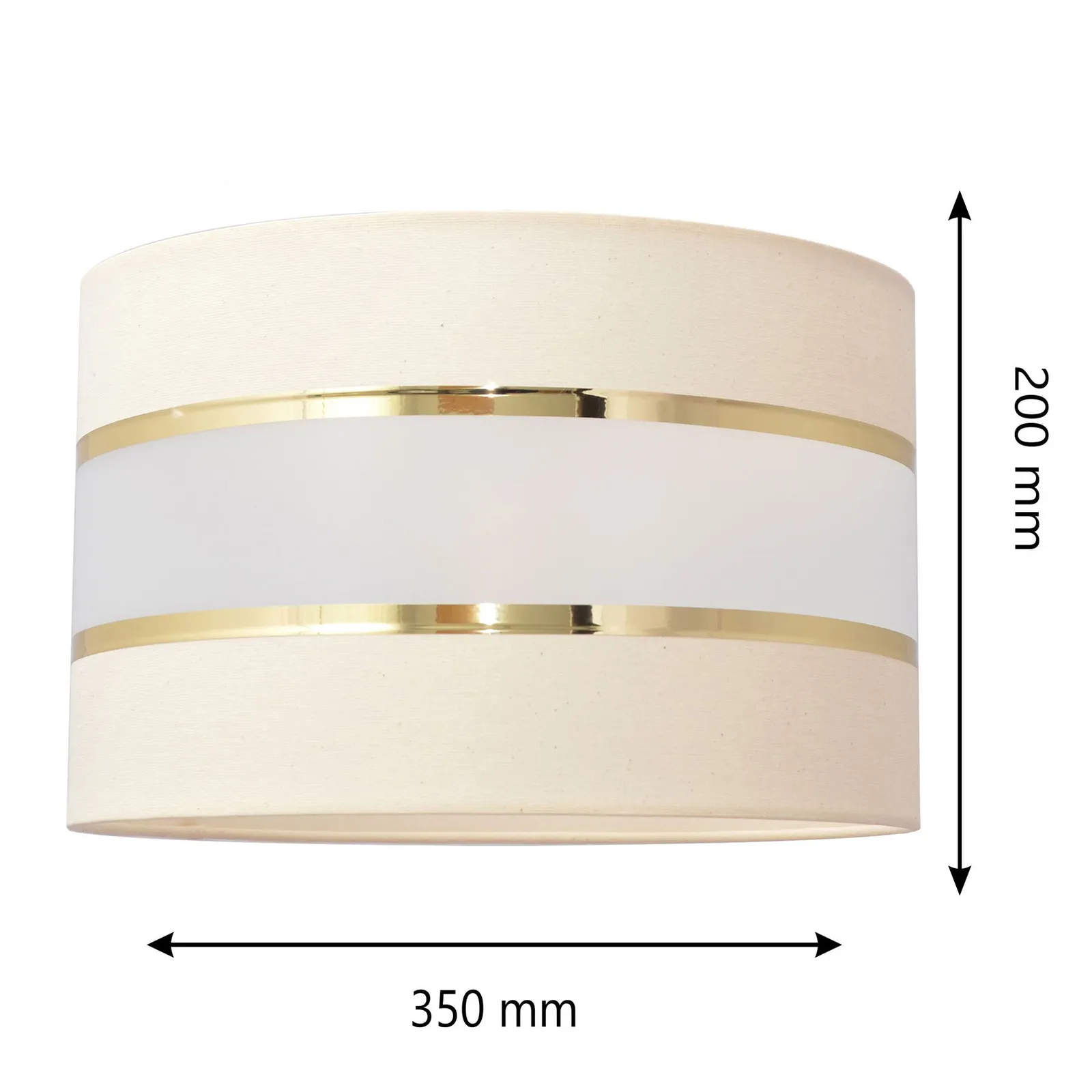 Paralume Helen, Ø 35 cm, E27, ecrù/oro