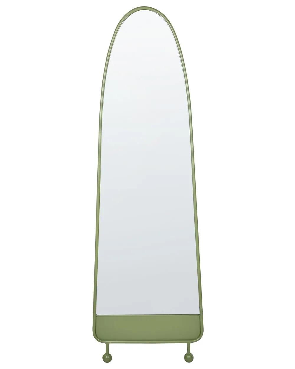 PARNAY Wall Mirror 146 cm 45 cm Olive Green Metal