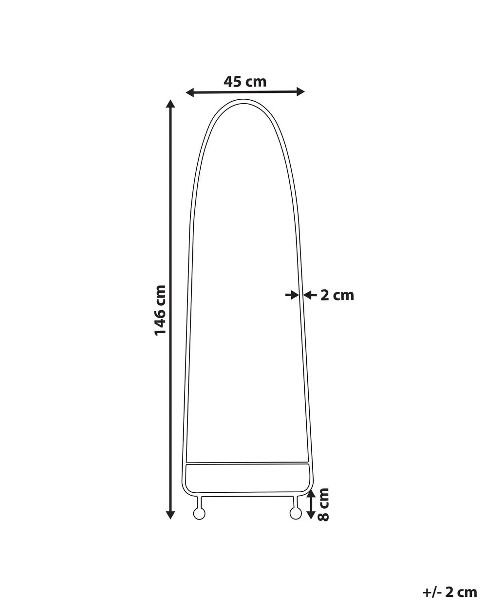 PARNAY Wall Mirror 146 cm 45 cm Olive Green Metal