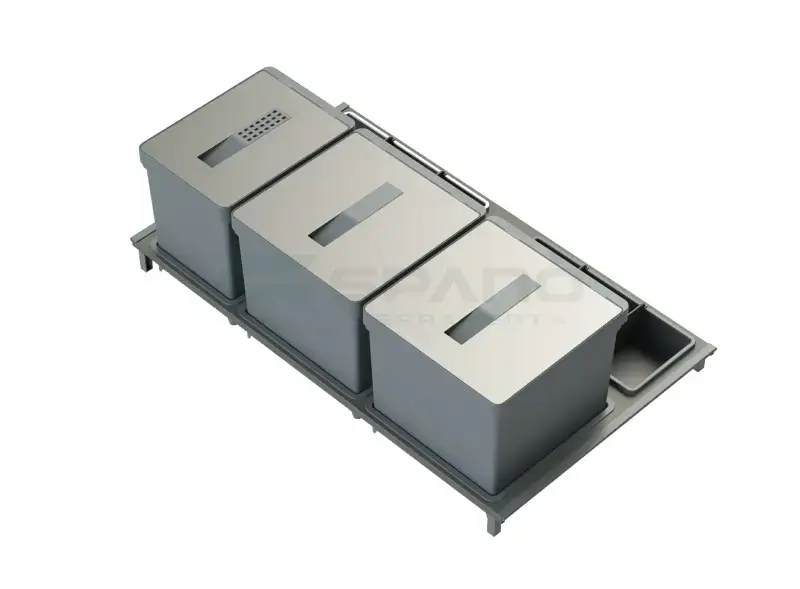 Pattumiera da cassetto regolabile Tecnoinox T2 mod 90 cm 