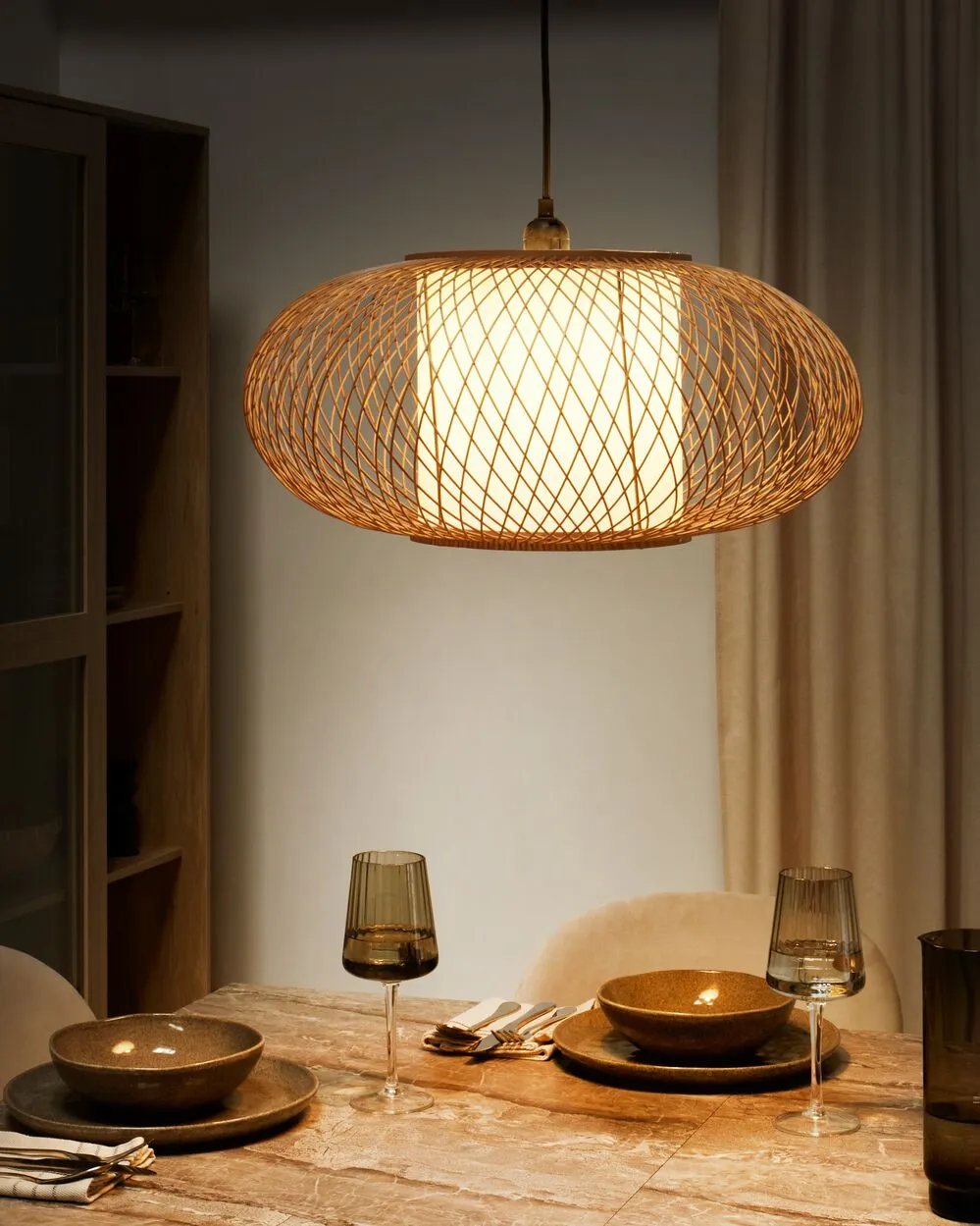 Pendant Lamp LIMBANG Bamboo Wood Natural