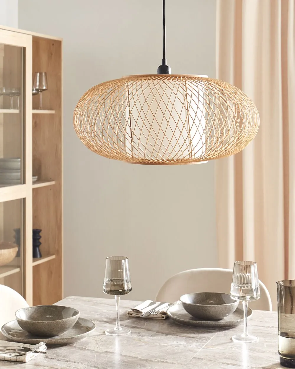 Pendant Lamp LIMBANG Bamboo Wood Natural