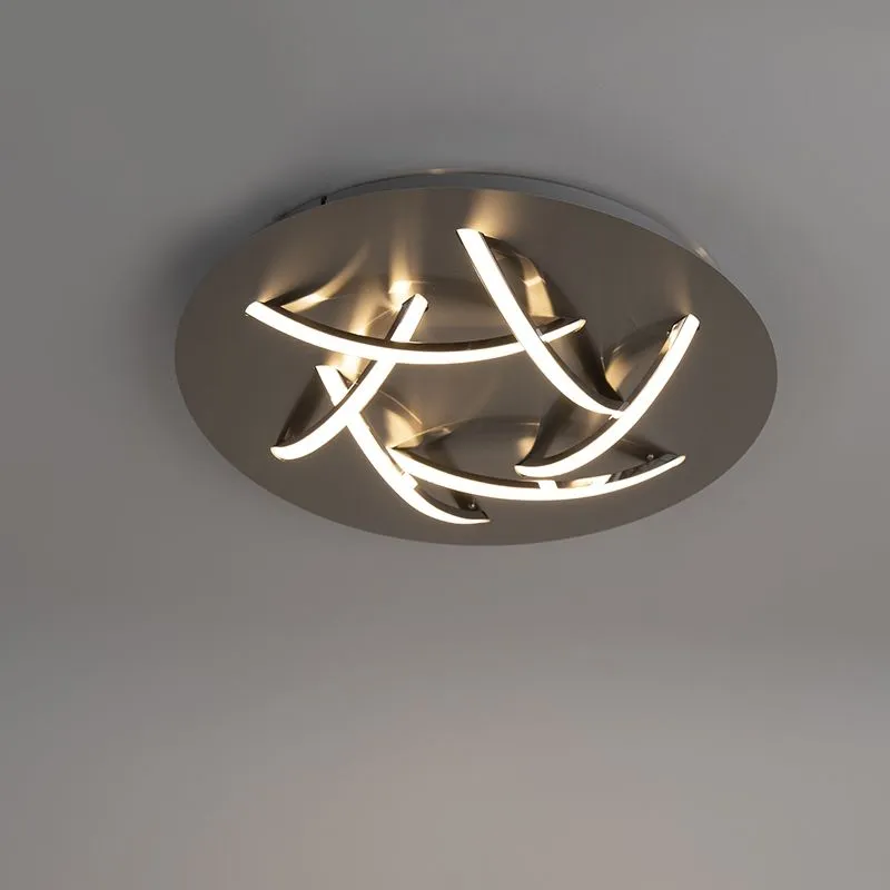 Plafoniera design in acciaio con LED incluso - Delphina