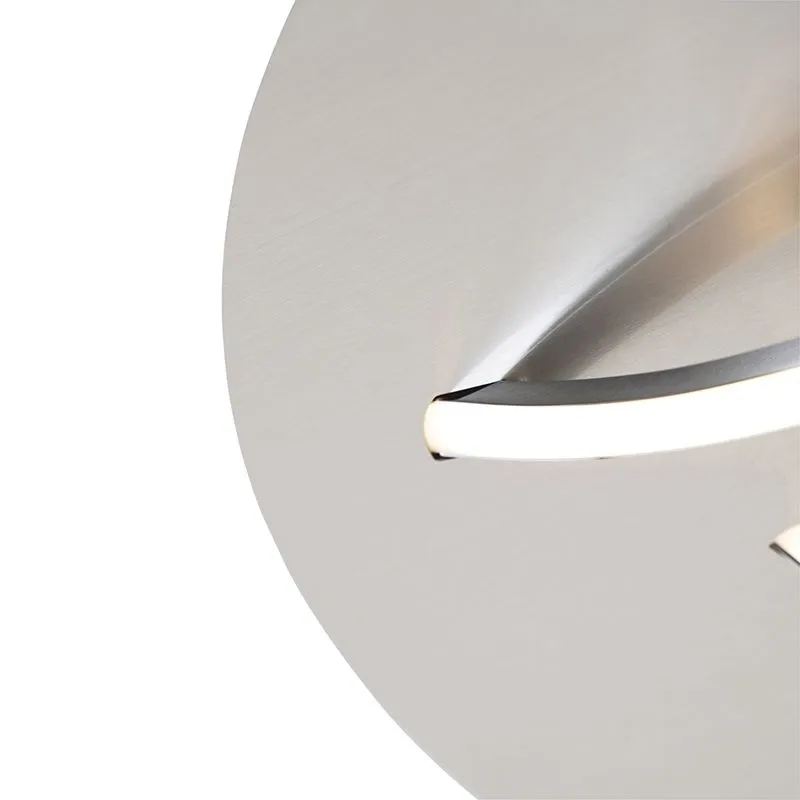 Plafoniera design in acciaio con LED incluso - Delphina