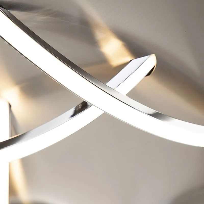 Plafoniera design in acciaio con LED incluso - Delphina