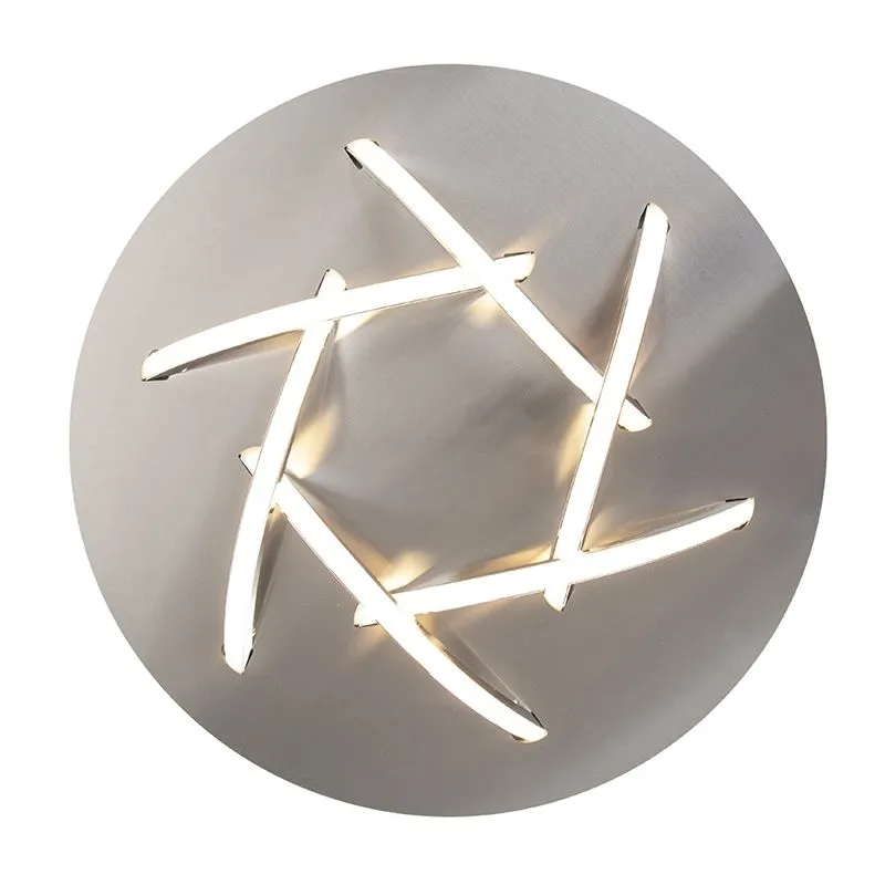 Plafoniera design in acciaio con LED incluso - Delphina