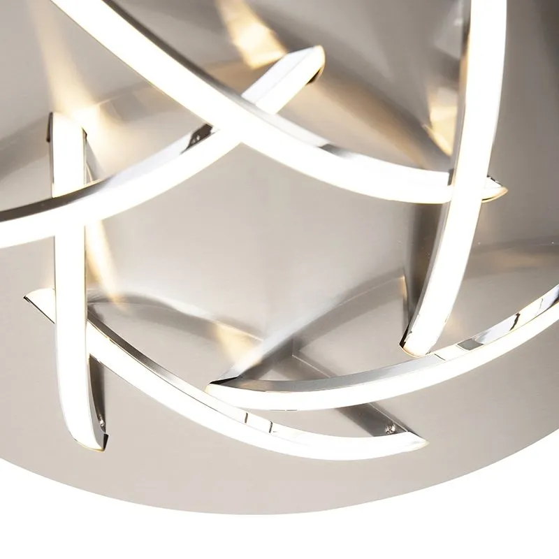 Plafoniera design in acciaio con LED incluso - Delphina
