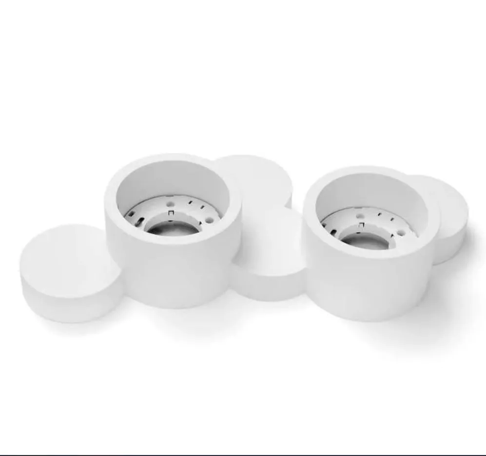 Plafoniera In Gesso Moderna Chio Verniciabile 2xGx53 T278 Sforzin