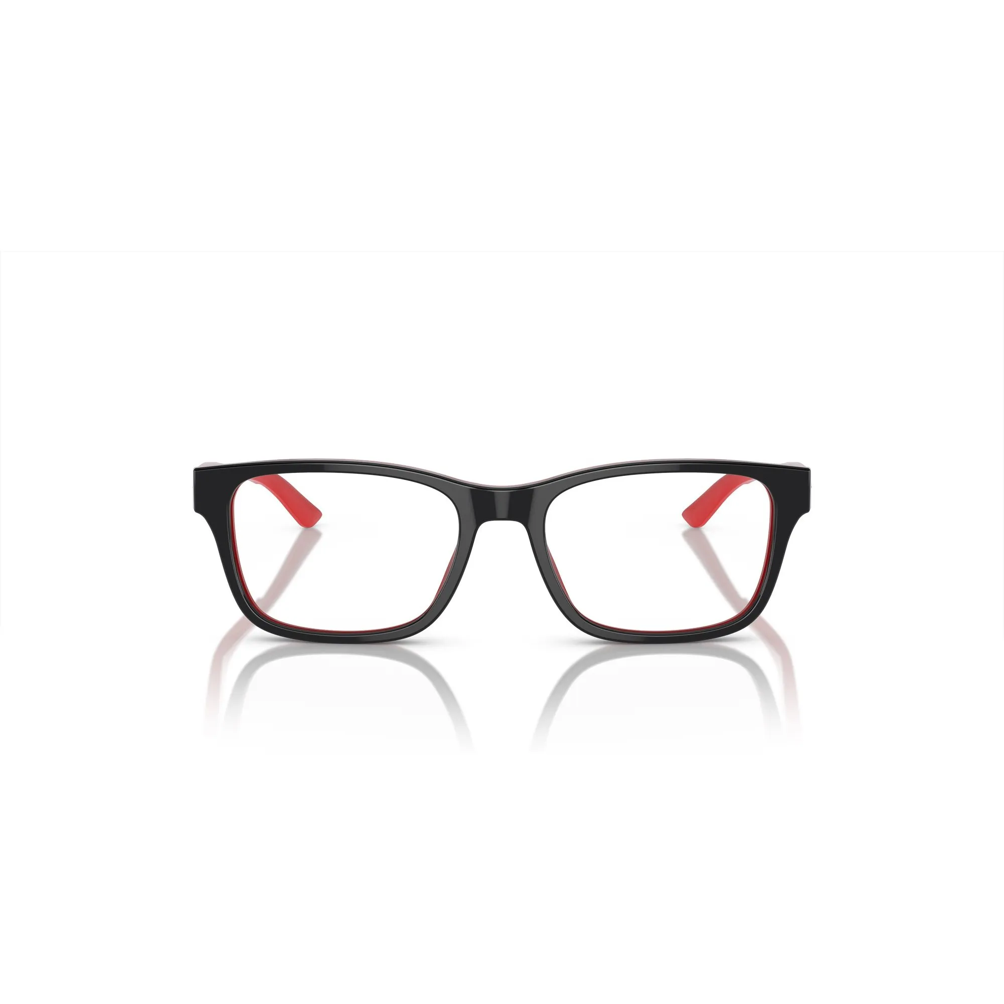   Polo PP 8534 - 1503 Nero Lucido Su Rosso | Occhiale Da Vista Bambino 