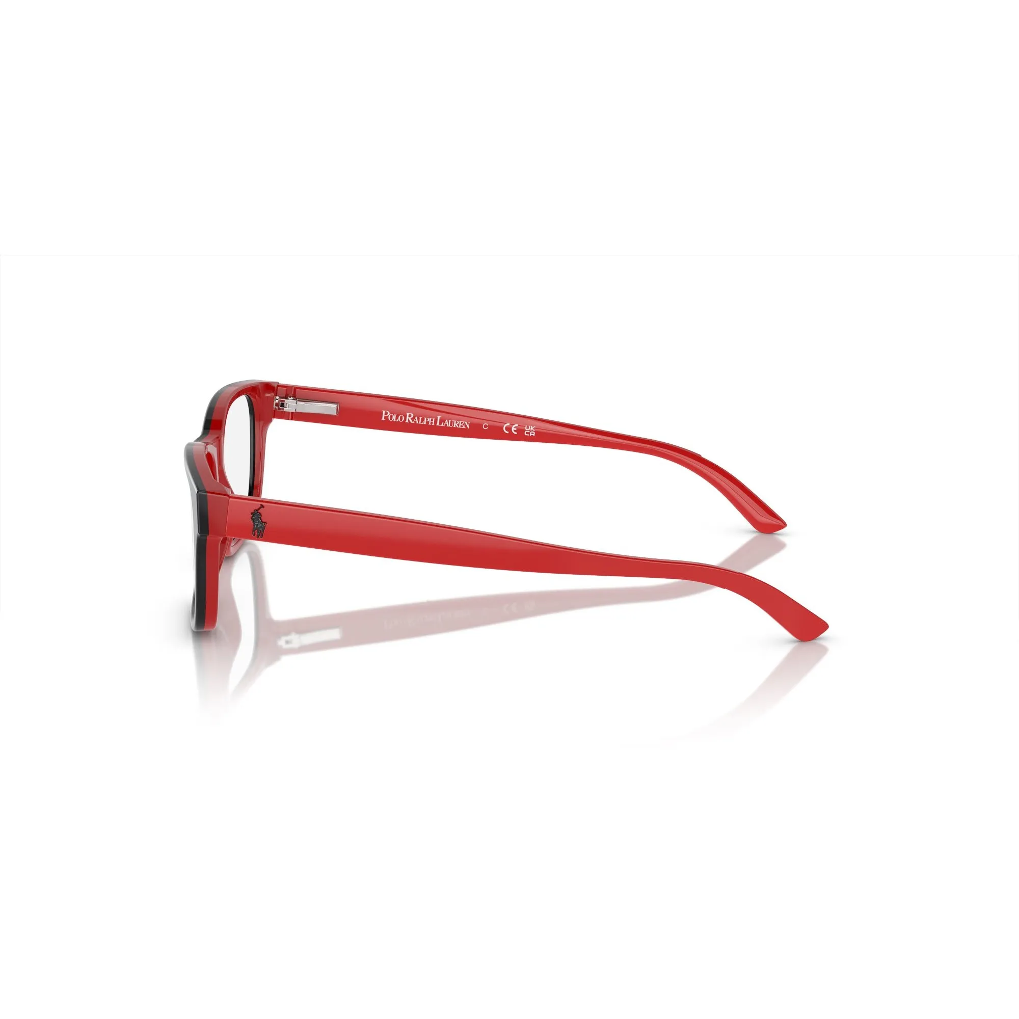   Polo PP 8534 - 1503 Nero Lucido Su Rosso | Occhiale Da Vista Bambino 