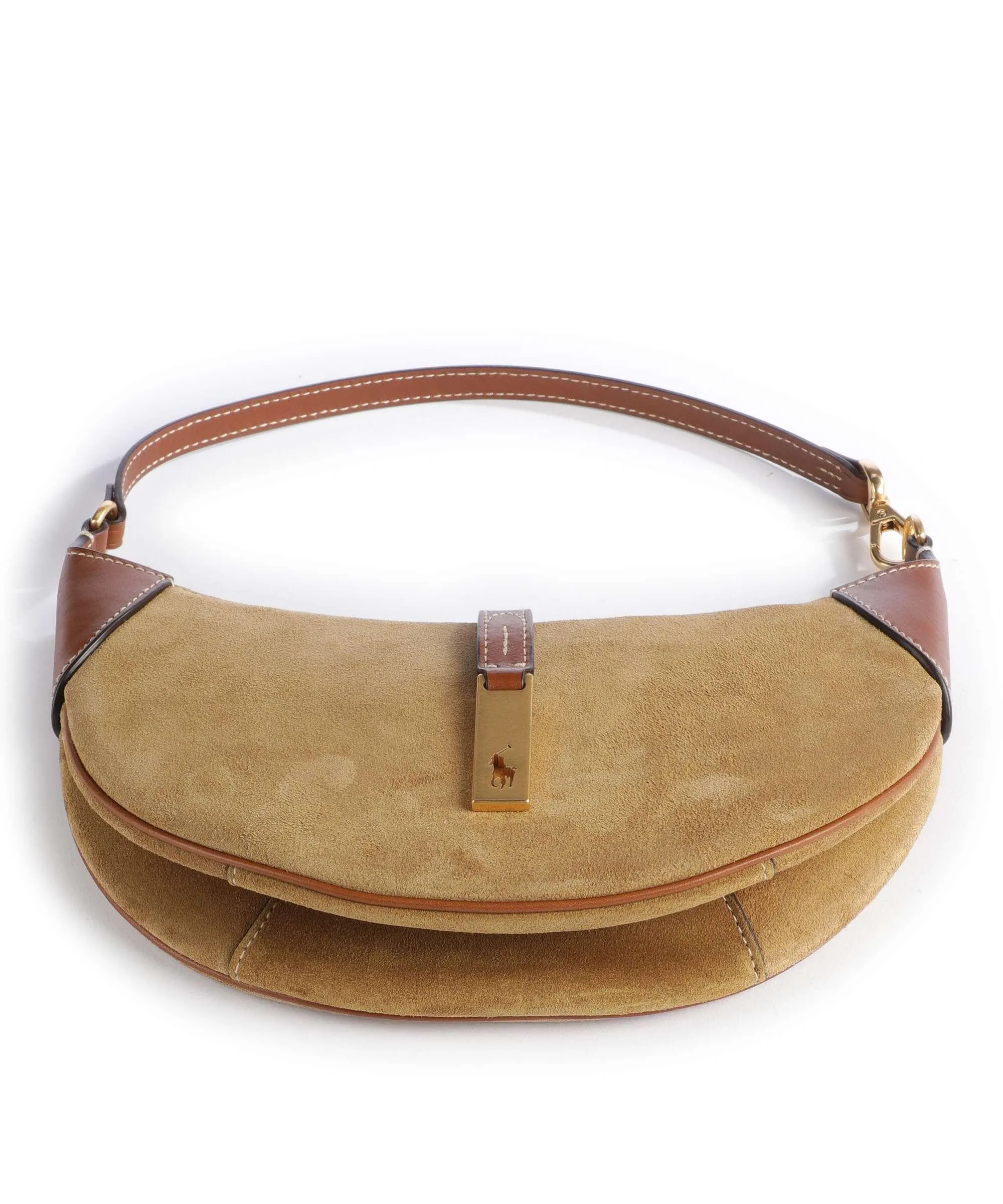  Polo Ralph Lauren ID Collection Borsa a spalla pelle bovina ruvida marrone  