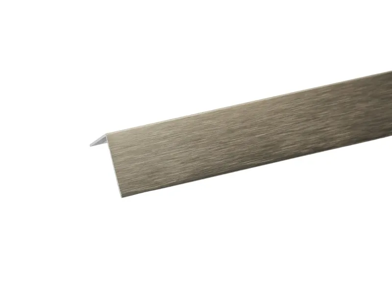 Profilo angolare a L 1 m 30x15 mm alluminio titanio spazzolato