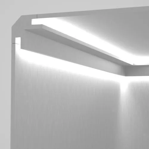 Profilo da Parete o Cartongesso per Strisce Led a Doppia Illuminazione Indiretta in Polistirene Estruso (XPS) DIM.mm 1150X95X95 
