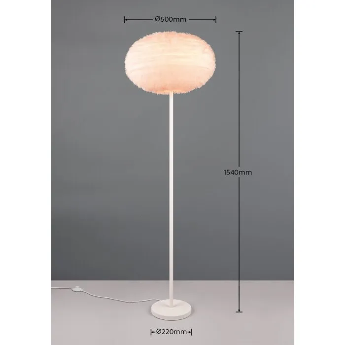 Reality FURRY Lampada da terra Beige, 1-Luce