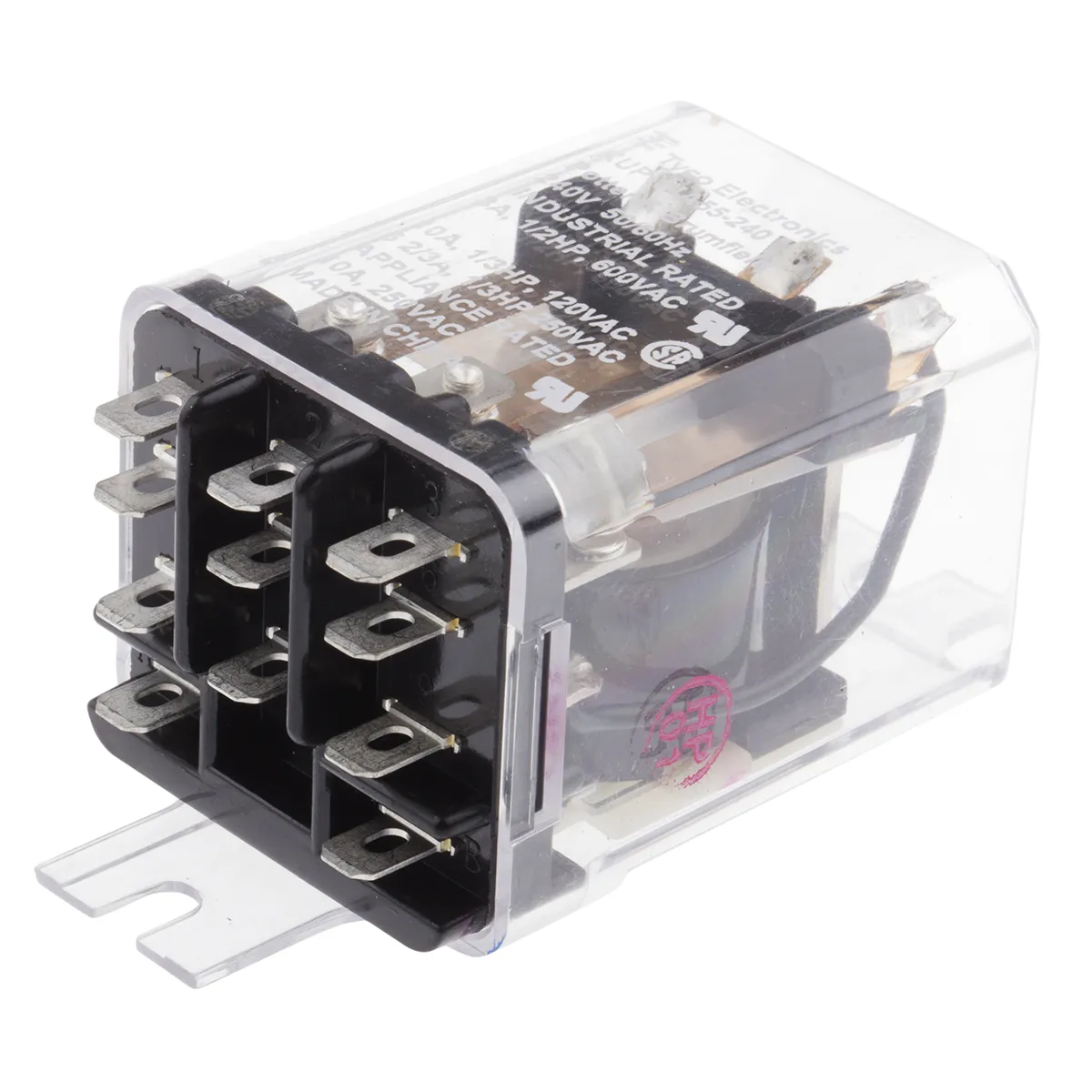 Relè di potenza TE Connectivity serie KUP, 3PDT, bobina 240V ca, Montaggio a pannello