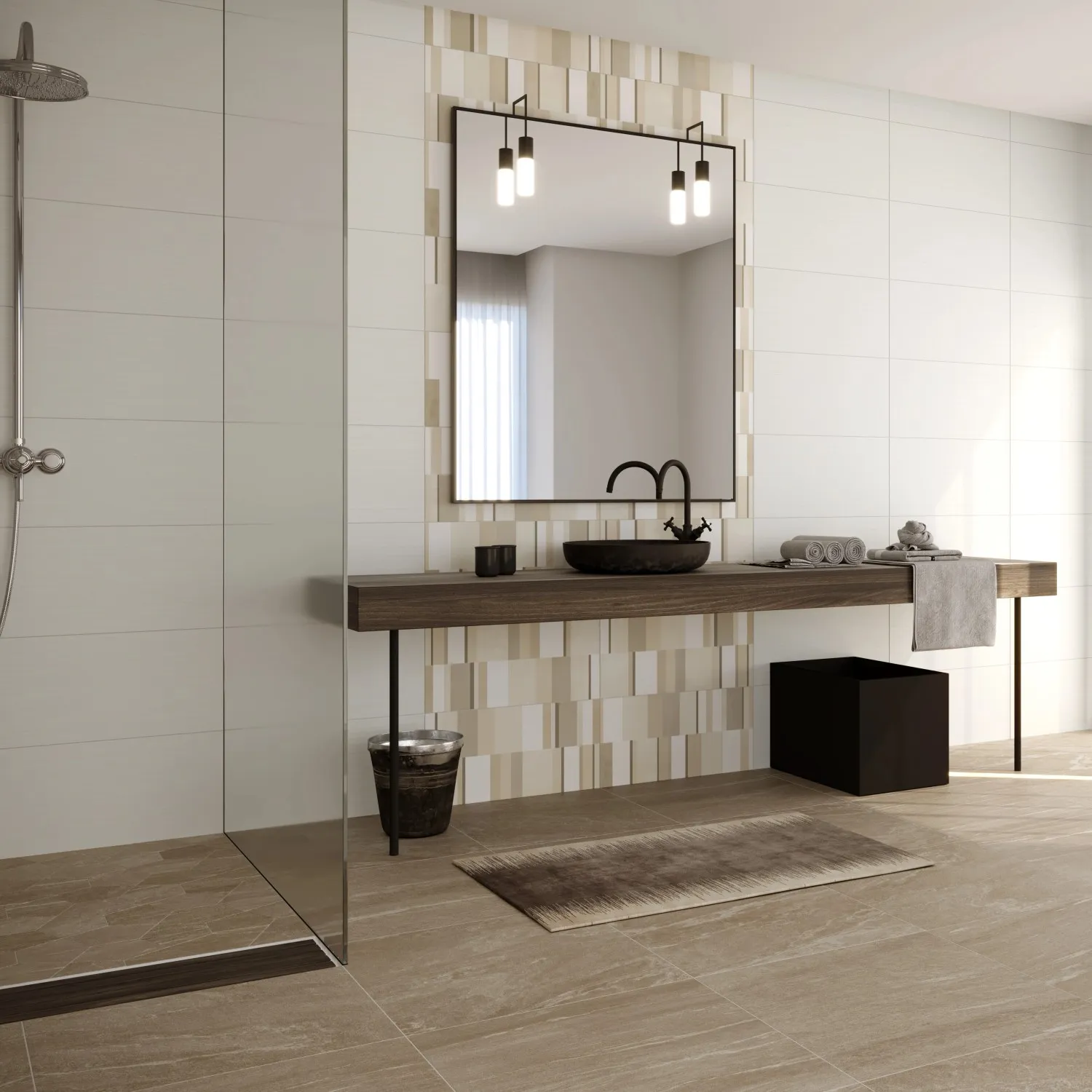 Rivestimento Milano in bicottura decoro beige 30x60 cm 1,44 m²