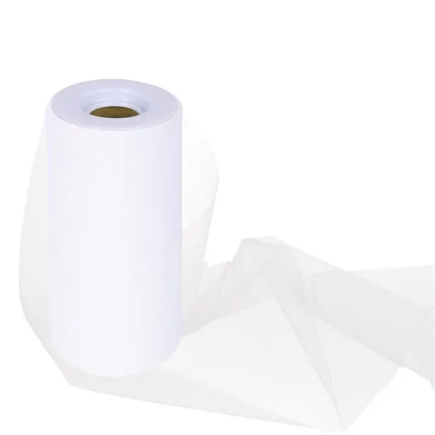 Rotolo tessuto in tulle bianco 0,15 x 25m
